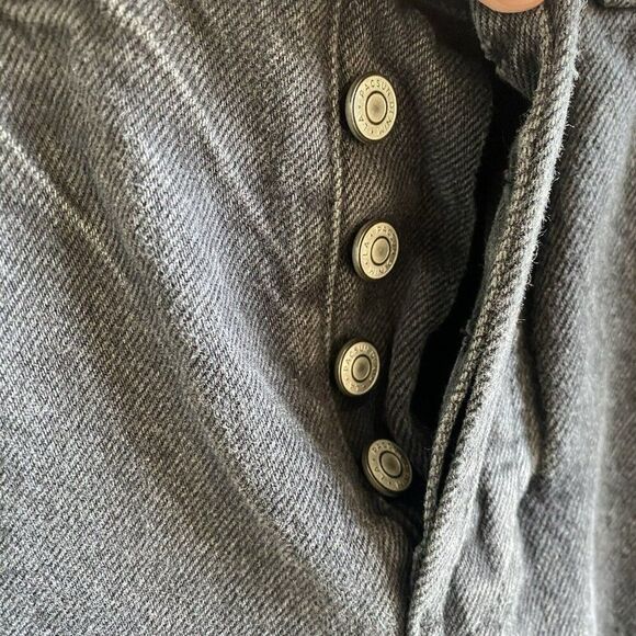 Pacsun Dad Jeans Distressed Black Button‎ Fly 100% Cotton Waist 25” High Rise - Picture 5 of 6